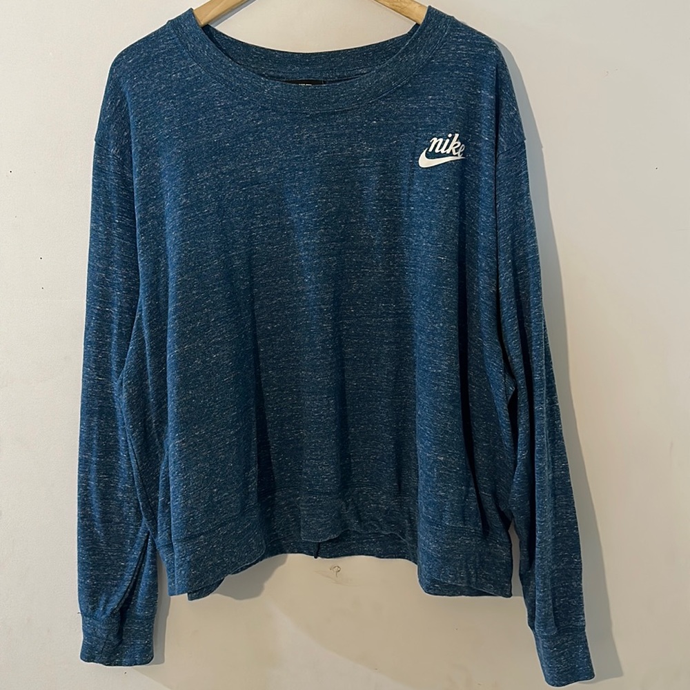 Nike Blue Gym Crew Neck Pullover Plus Sizes - Picture 3 of 8